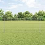 vidaXL Euro Fence met 10 U-palen Zilver 1x10 m Staal, Verzenden, Nieuw, IJzer