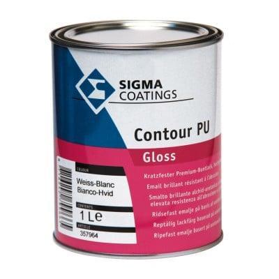 Sigma Contour PU Gloss - KNAL GEEL - 1 liter - TERPENTINEBAS, Doe-het-zelf en Verbouw, Verf, Beits en Lak, Nieuw, Verzenden
