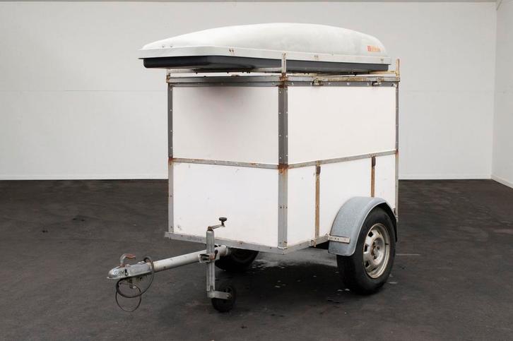 Bagagewagen met dakkoffer  Bagagewagen, Auto diversen, Aanhangers en Bagagewagens, Gebruikt, Ophalen of Verzenden