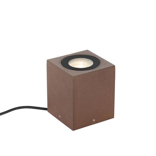 Industriële tuinspot roestbruin vierkant IP65 - Lennard, Tuin en Terras, Buitenverlichting, Nieuw, Minder dan 50 watt