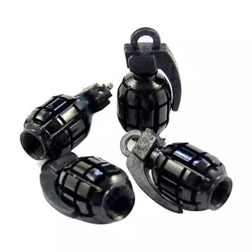 TT-products ventieldoppen Black Grenades handgranaat 4 stuks