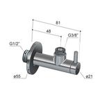 Hoekstopkraan Hotbath Cobber Rond met Filter (15, Ophalen of Verzenden, Nieuw
