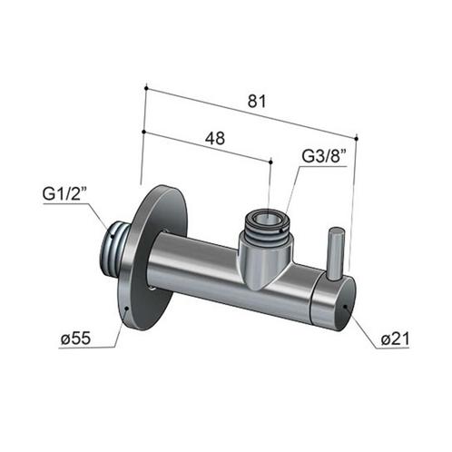Hoekstopkraan Hotbath Cobber Rond met Filter (15, Doe-het-zelf en Verbouw, Sanitair, Ophalen of Verzenden