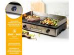 DOMO DO9259G Grillplaat Barbecue Genius - 2 temperatuurzones, Verzenden, Nieuw