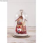 Houten deco winterhuis, 6cm. ø klassiek rood 6, Hobby en Vrije tijd, Knutselen, Ophalen of Verzenden, Nieuw