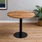Mangohout Horecatafel Rond Ø80 cm, Verzenden, Rond, Nieuw, Industriële meubels