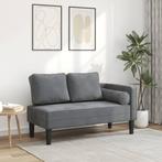 vidaXL Chaise longue met kussens fluweel donkergrijs, Huis en Inrichting, Verzenden, Nieuw