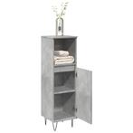 vidaXL Badkamerkast 30x30x100 cm bewerkt hout betongrijs, Huis en Inrichting, Verzenden, Nieuw, 100 tot 150 cm