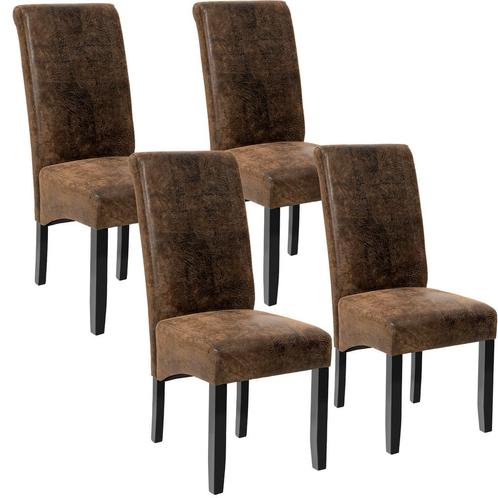 Eetkamerstoel, ergonomisch, massief hardhout - oud bruin, Se, Huis en Inrichting, Stoelen, Verzenden