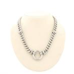 18 Krt. Witgouden gourmet schakel ketting; 42 cm | Signor..., Sieraden, Tassen en Uiterlijk, Kettingen, Ophalen of Verzenden, Gebruikt