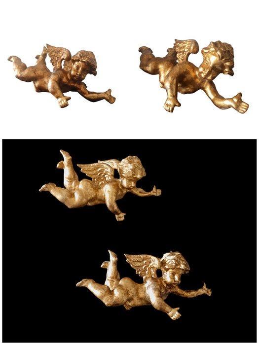 Decoratief ornament (2) - Italië - Putti - 26 cm, Antiek en Kunst, Antiek | Keramiek en Aardewerk