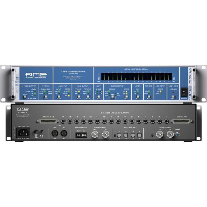 RME M-16DA 16 kanaals digitaal naar analoog converter, Audio, Tv en Foto, Professionele Audio-, Tv- en Video-apparatuur, Verzenden