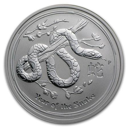Lunar II - Year of the Snake - 1/2 oz 2013 (160.616 oplage), Postzegels en Munten, Munten | Oceanië, Losse munt, Zilver, Verzenden