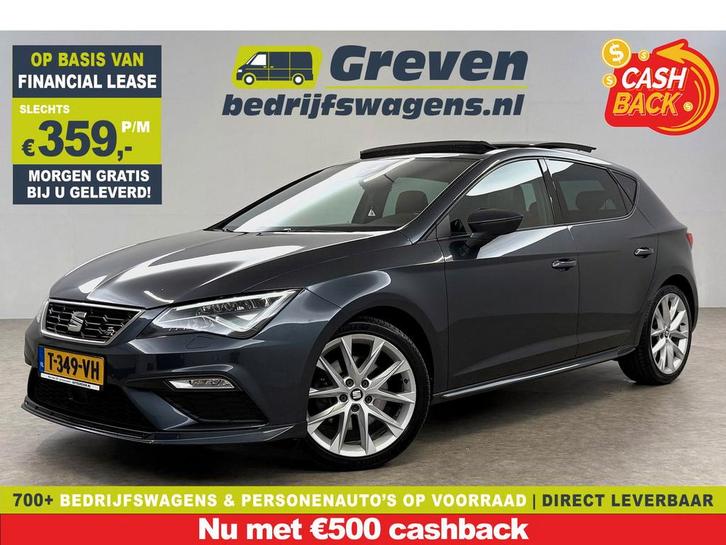 SEAT Leon 2.0 191PK TSI FR Pano Sfeer LED Virtual Carplay, Auto's, Seat, Te koop, Automaat, Financial lease, Benzine, Zilver of Grijs