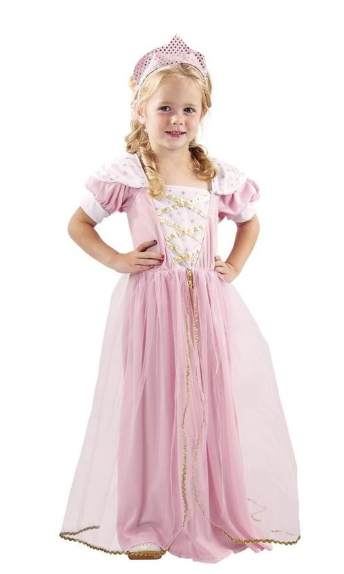 Prinsessenjurk Kind Roze Deluxe 3/4 jaar, Kinderen en Baby's, Carnavalskleding en Verkleedspullen, Nieuw, Verzenden
