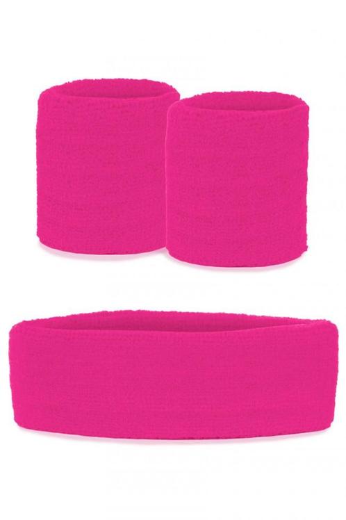 Kind Zweetbandjes Set Roze Kinder Hoofdband Polsbandjes Pink, Kleding | Dames, Carnavalskleding en Feestkleding, Accessoires, Nieuw