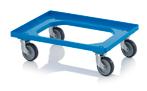 Onderwagen Rolplateau Trolley Blauw 4 zwenkwielen, Ophalen of Verzenden