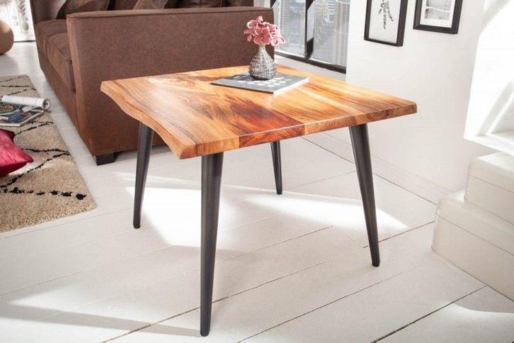 Massieve bijzettafel ORGANIC LIVING 60cm acaciahouten, Huis en Inrichting, Tafels | Sidetables, Ophalen of Verzenden