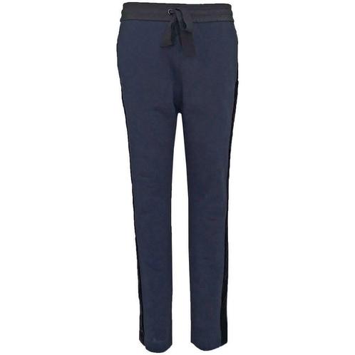Dorothee Schumacher • donkerblauwe pantalon met bies • 34, Kleding | Dames, Broeken en Pantalons, Lang, Blauw, Maat 34 (XS) of kleiner