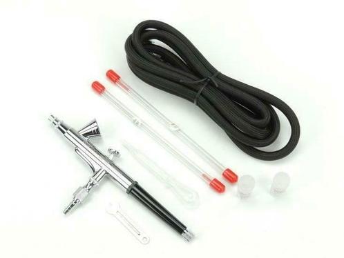 Airbrush pistool 5ml met 0,2 - 0,3 en 0,5mm naald/nozzle en, Hobby en Vrije tijd, Modelbouw | Overige, Verzenden
