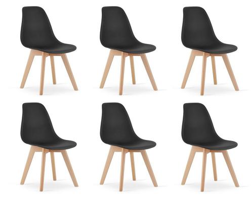 Comfortabele en stijlvolle KITO eetkamerstoelen - set van..., Huis en Inrichting, Stoelen, Vijf, Zes of meer stoelen, Zwart, Nieuw