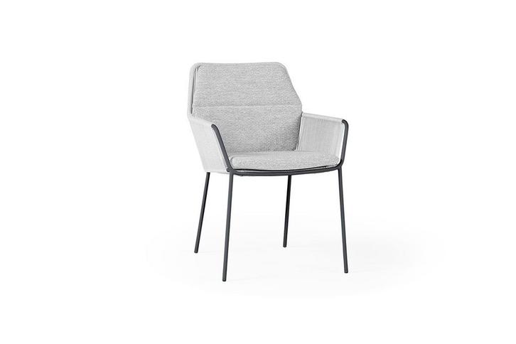 Suns Punta eetstoel soft grey - fishbone weaving camel sand, Tuin en Terras, Tuinsets en Loungesets, Ophalen of Verzenden