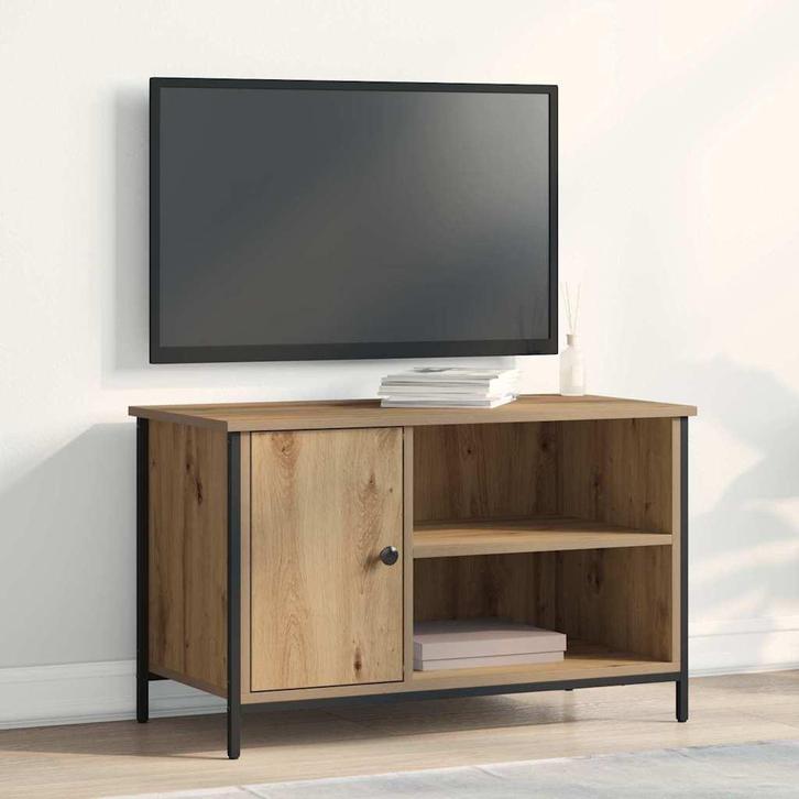 vidaXL TV-kast artisanaal eikenkleurig 80 x 40 x 50 cm, Huis en Inrichting, Kasten | Televisiemeubels, Nieuw, Minder dan 50 cm