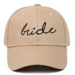 Cap Bride beige met geborduurde tekst bride, Hobby en Vrije tijd, Feestartikelen, Verzenden, Nieuw, Versiering, Geboorte of Huwelijk