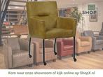 Leren eetkamerstoel Lucky - Granada Olive (olijf), Overige kleuren, Bohemian, Industrieel, Modern, Scandinavisch, Nieuw, Leer