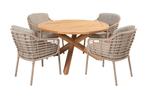 4 Seasons Como/Prado ronde tuinset - Ø130 cm. | AANVRAAG, Verzenden, Nieuw, Hout, Tuinset