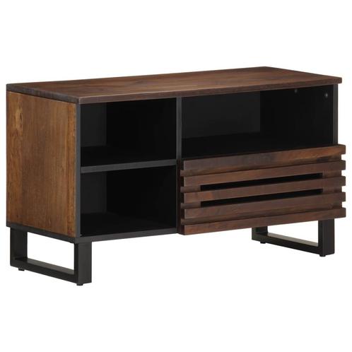 vidaXL Tv-meubel 80x34x46 cm massief mangohout bruin, Huis en Inrichting, Woonaccessoires | Cd- en Dvd-rekken, Nieuw, Verzenden