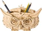 Robotime Luxe houten Pennenhouder Uil Pennenbak DIY Model..., Verzenden, Nieuw