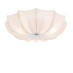 Japandi plafondlamp wit zijden 52cm 3-lichts - Plu, Nieuw, Overige materialen, Design