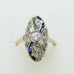 Zonder Minimumprijs - Ring - 14 karaat Geel goud, Platina -, Sieraden, Tassen en Uiterlijk, Ringen, Nieuw