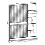 [en.casa] Wandrek Westre metaal 70x60x11 cm zwart, Huis en Inrichting, Woonaccessoires | Wandplanken en Boekenplanken, Verzenden
