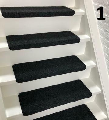 Trapmatten Solid Zwart 65x22x3,5cm Recht beschikbaar voor biedingen
