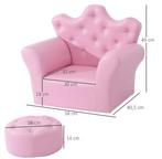 Kinderfauteuil met Voetsteun – Kroonvormige Kinderbank, Verzenden, Nieuw