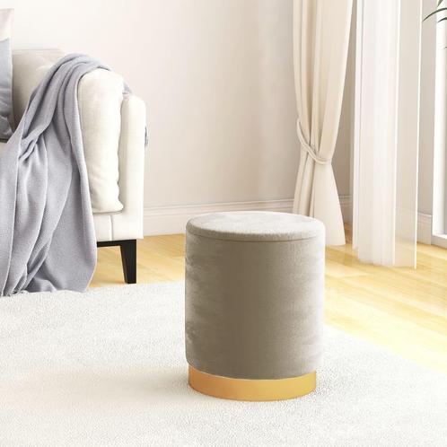 vidaXL Hocker met opbergruimte rond fluweel donkergrijs, Huis en Inrichting, Stoelen, Grijs, Nieuw, Verzenden