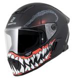 Bogotto Rapto Reptile Mat Zwart Rood Motorhelm, Nieuw met kaartje, Overige merken, Heren, Verzenden