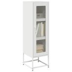 vidaXL buffetkast 36x39x123 cm koudgewalst staal wit, Huis en Inrichting, Kasten | Buffetkasten, Verzenden, Nieuw, Metaal