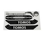 Sticker Tomos A3 MS Automatic wit / zwart set + gratis, Nieuw, Ophalen of Verzenden