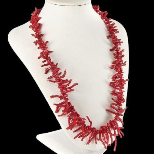 Rode Koraal Ketting Elegante collier in takken van Koraal, Verzamelen, Mineralen en Fossielen