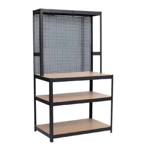 Benson Robuuste werkbank - hout en staal - 180x90x60 cm -..., Huis en Inrichting, Overige Huis en Inrichting, Nieuw, Ophalen of Verzenden