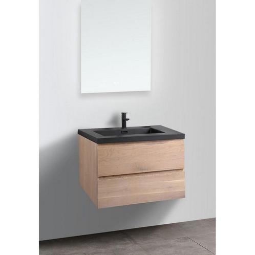 Badkamermeubel Casajoy Boston 80x46x55cm Eiken Met, Doe-het-zelf en Verbouw, Sanitair, Bad, Nieuw, Ophalen of Verzenden