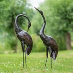 Figuur - Twee paradijskraanvogels - hergebruikt metaal, Antiek en Kunst