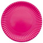 10x stuks grote kartonnen feest bordjes fuchsia roze 29 cm.., Ophalen of Verzenden, Nieuw