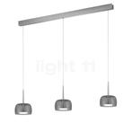 Helestra Flute Hanglamp LED 3-lichts, grijs glaslampenkap, Verzenden, Nieuw