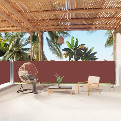 vidaXL Windscherm uittrekbaar 140x1000 cm bruin, Tuin en Terras, Zonneschermen, Nieuw, Verzenden