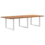 vidaXL Eettafel rechthoekig 280x120x74 cm massief eikenhout, Huis en Inrichting, Tafels | Eettafels, Verzenden, Nieuw