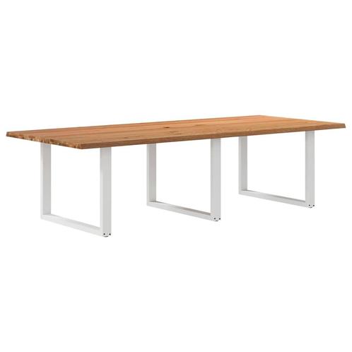 vidaXL Eettafel rechthoekig 280x120x74 cm massief eikenhout, Huis en Inrichting, Tafels | Eettafels, Nieuw, Verzenden